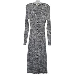 Baum und Pferdgarten Cabriola Knit Midi Dress Button Front Chic Bodycon XL